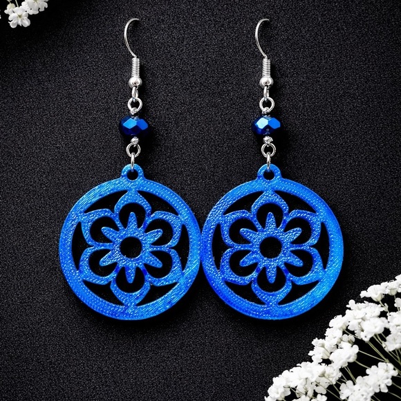 Jewelry - Round Flower Earrings